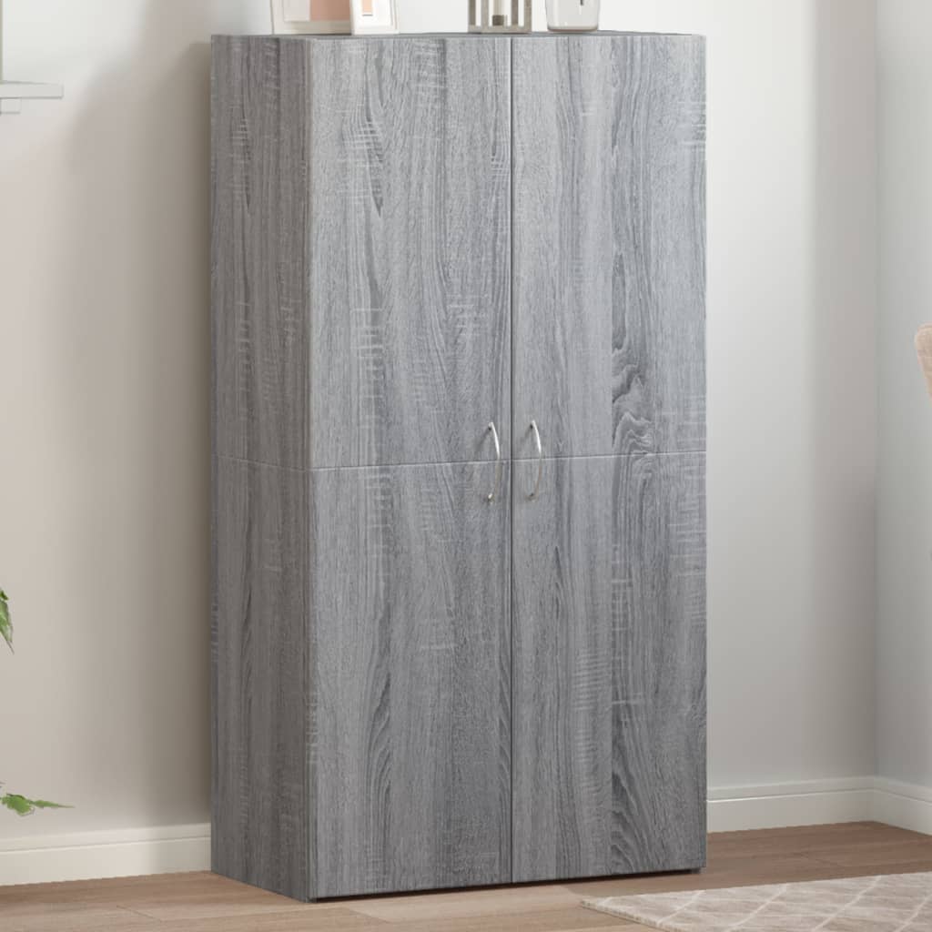 Armoire de classement sonoma gris 60x32x115cm bois d'ingénierie - XIOS
