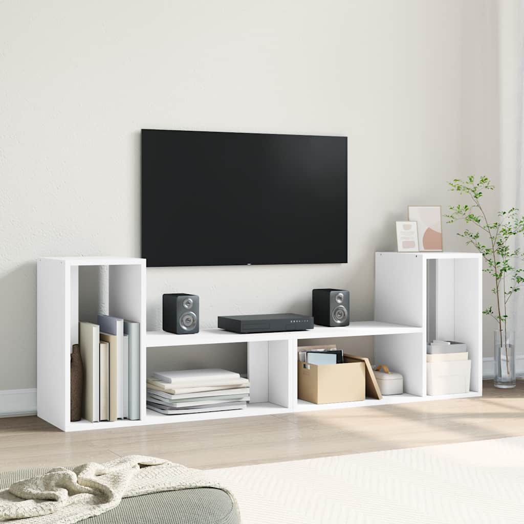 Meubles TV 2 pcs blanc 75x30x50 cm bois d'ingénierie - XIOS