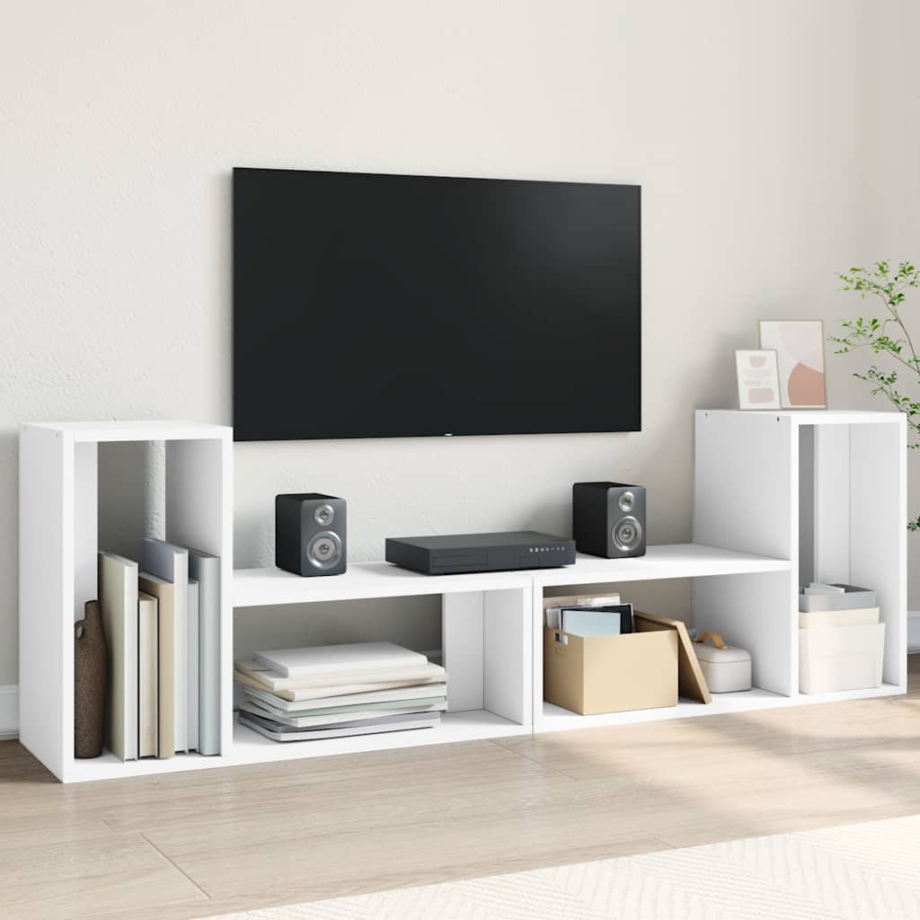 Meubles TV 2 pcs blanc 75x30x50 cm bois d'ingénierie - XIOS