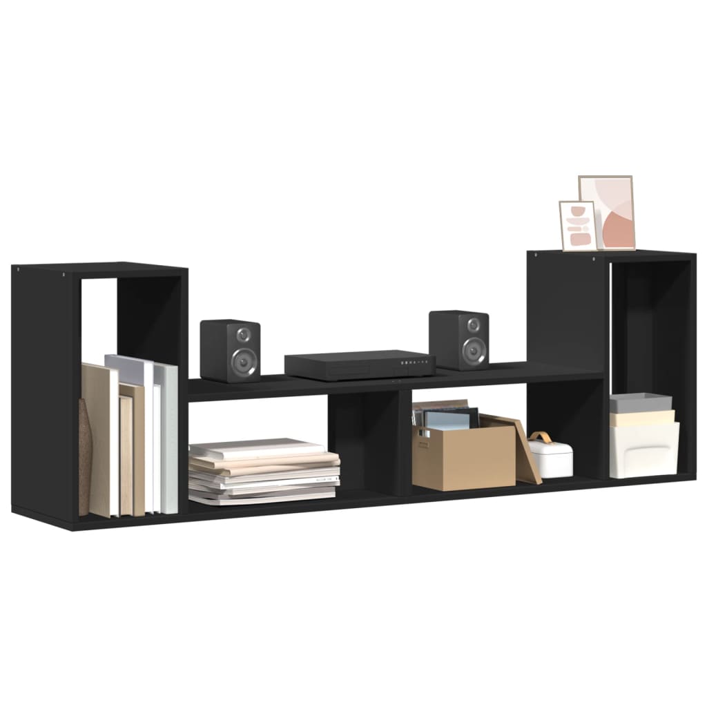 Meubles TV 2 pcs noir 75x30x50 cm bois d'ingénierie - XIOS