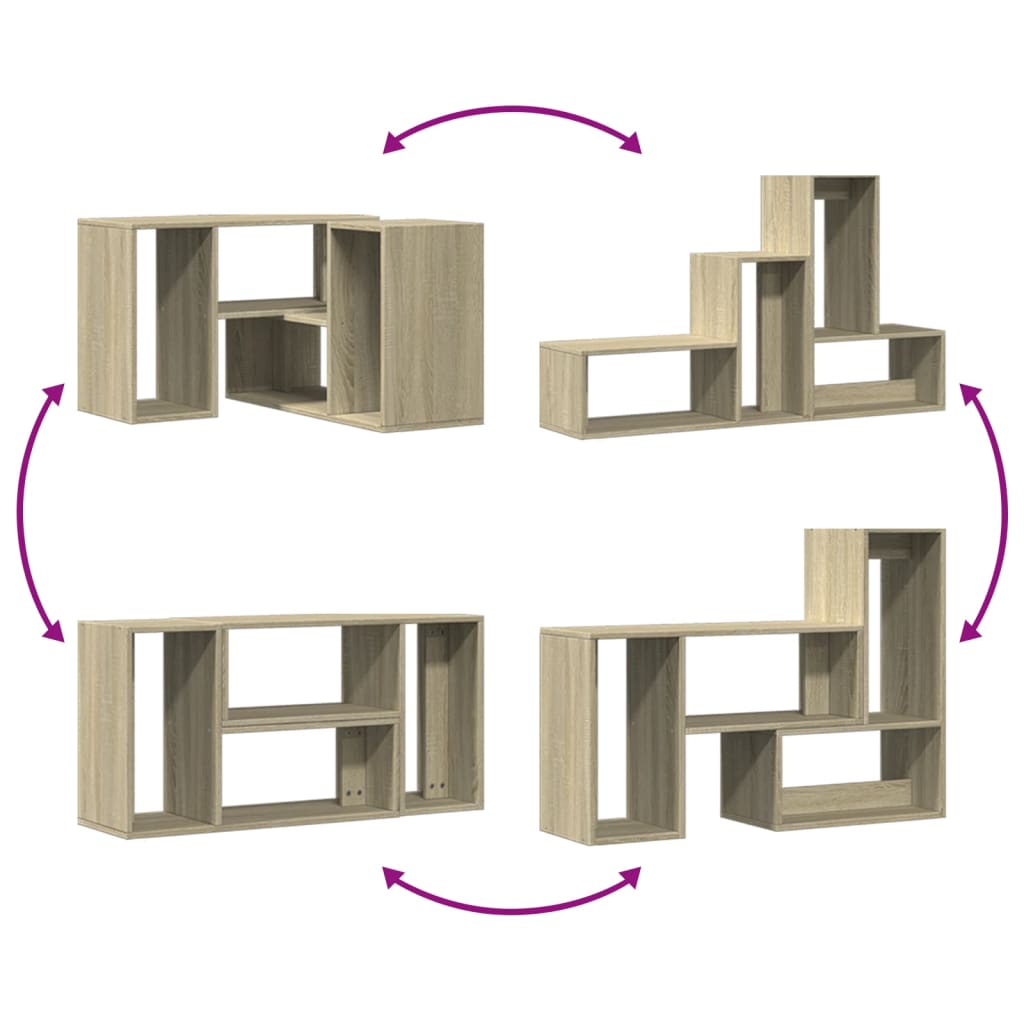 Meubles TV 2 pcs chêne sonoma 75x30x50 cm bois d'ingénierie - XIOS