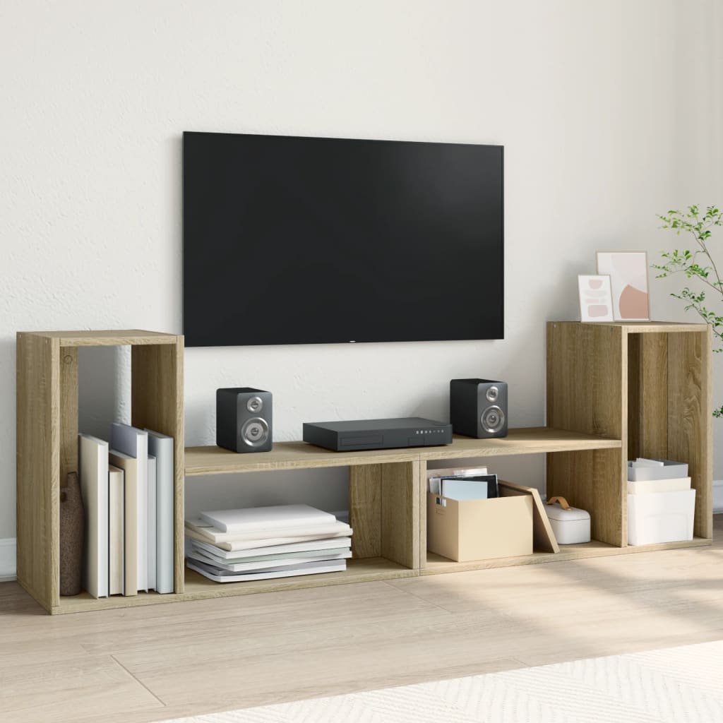 Meubles TV 2 pcs chêne sonoma 75x30x50 cm bois d'ingénierie - XIOS