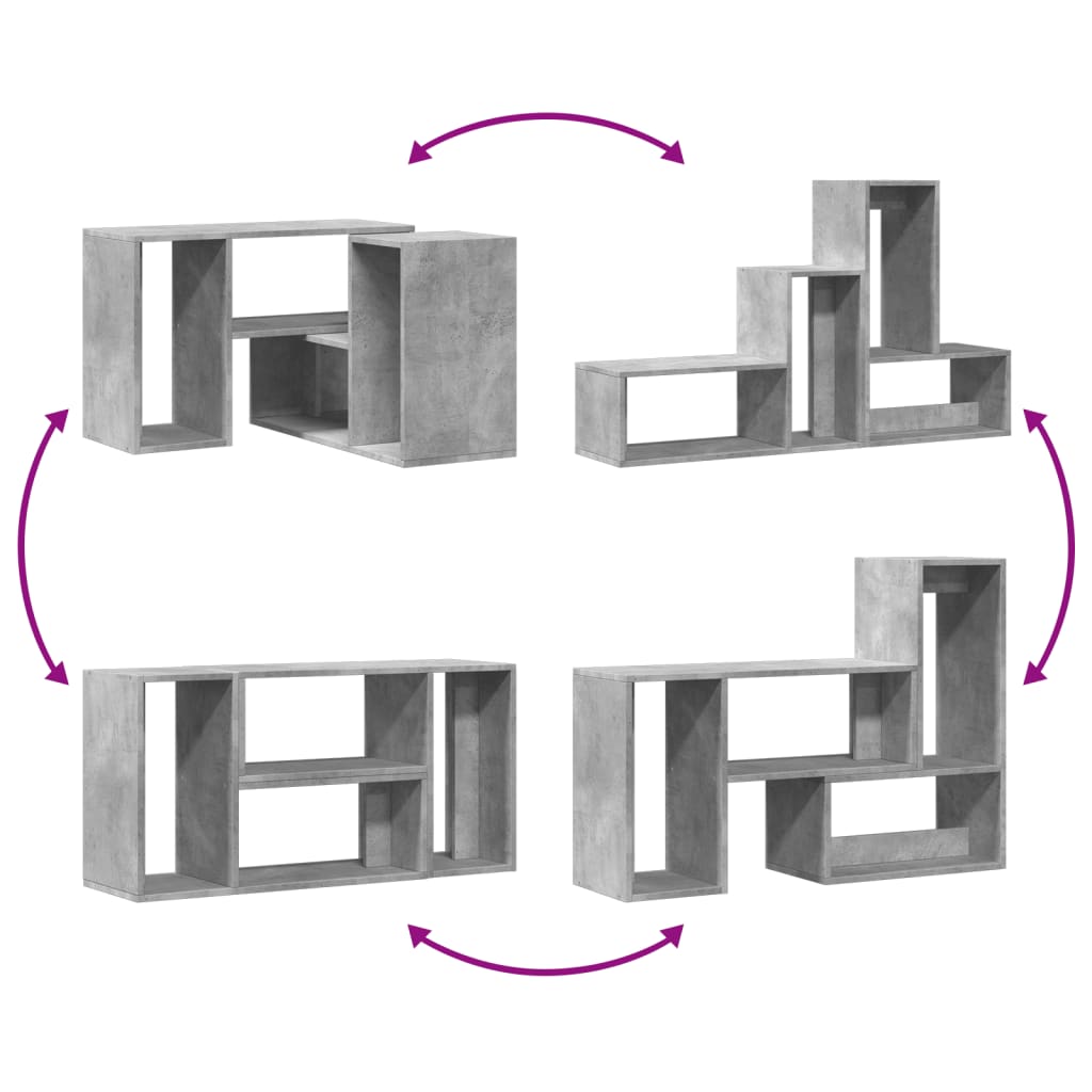 Meubles TV 2 pcs gris béton 75x30x50 cm bois d'ingénierie - XIOS