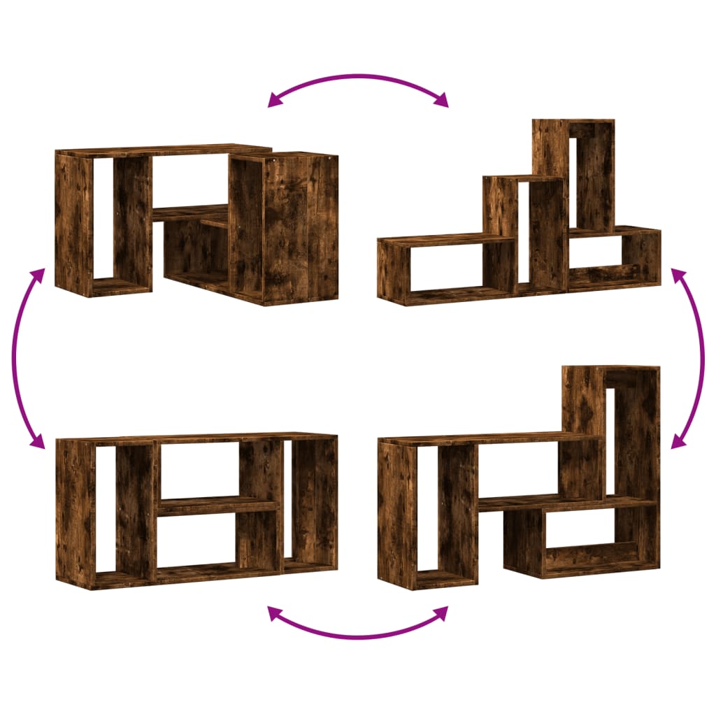 Meubles TV 2 pcs chêne fumé 75x30x50 cm bois d'ingénierie - XIOS