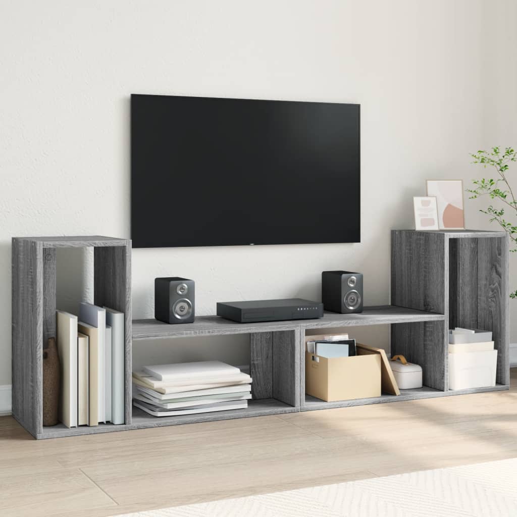 Meubles TV 2 pcs sonoma gris 75x30x50 cm bois d'ingénierie - XIOS