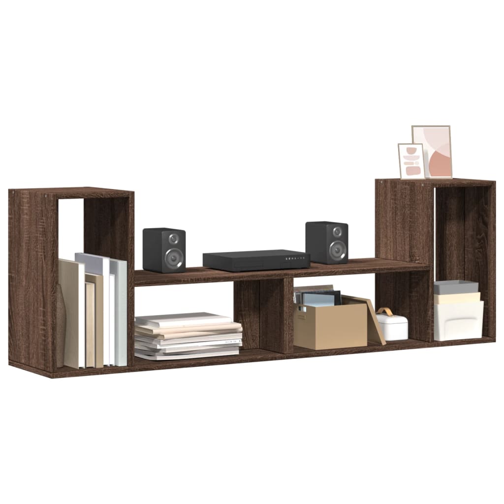 Meubles TV 2 pcs chêne marron 75x30x50 cm bois ingénierie - XIOS