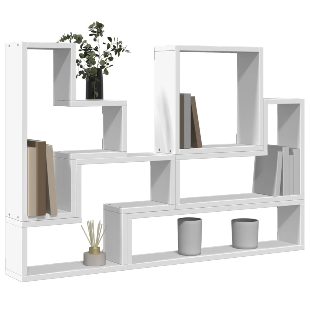 Étagère murale blanc 96x12x64 cm bois d’ingénierie - XIOS