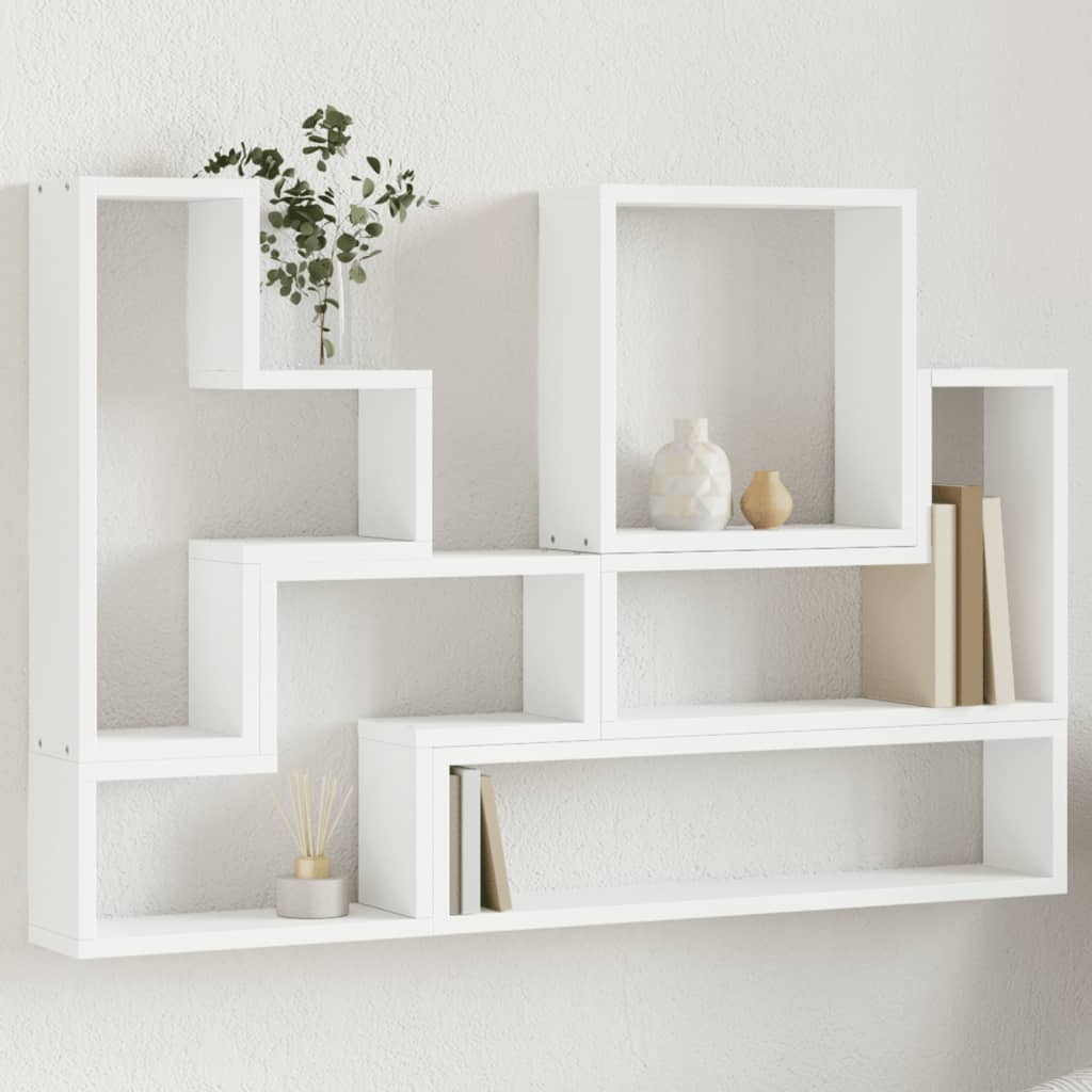 Étagère murale blanc 96x12x64 cm bois d’ingénierie - XIOS