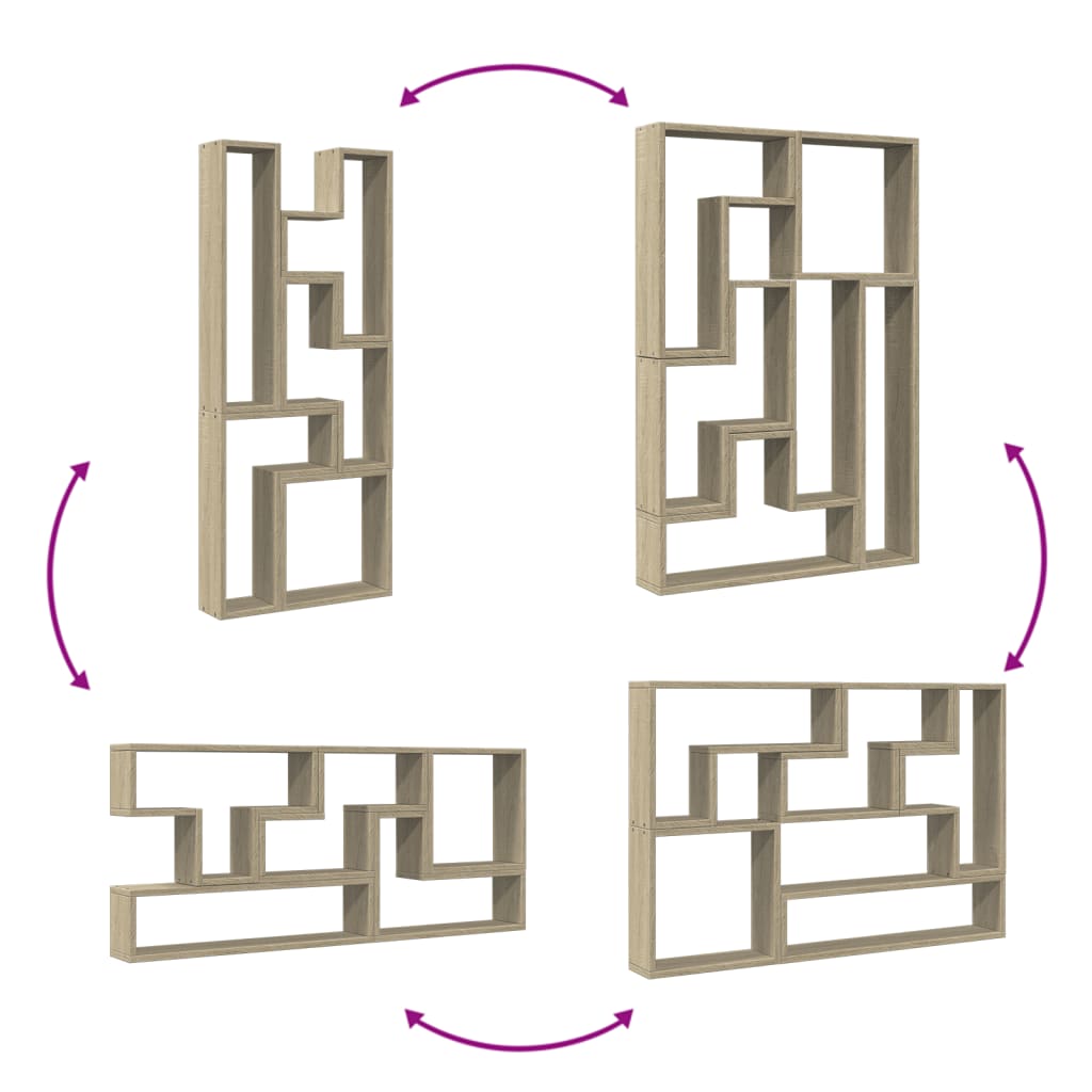 Étagère murale chêne sonoma 96x12x64 cm bois d’ingénierie - XIOS