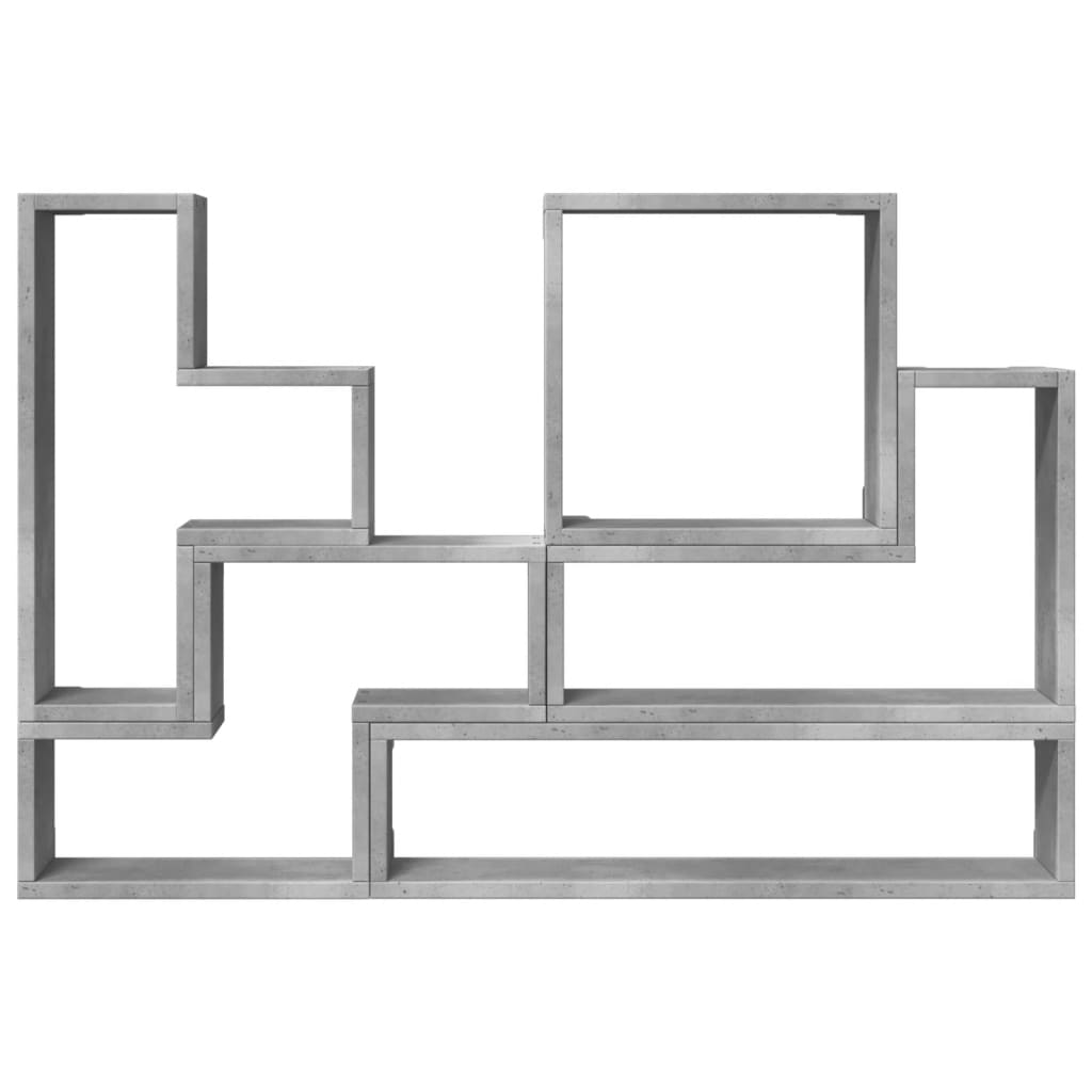 Étagère murale gris béton 96x12x64 cm bois d'ingénierie - XIOS