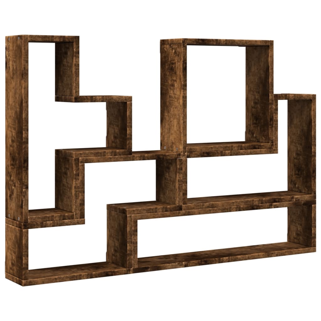 Étagère murale chêne fumé 96x12x64 cm bois d'ingénierie - XIOS