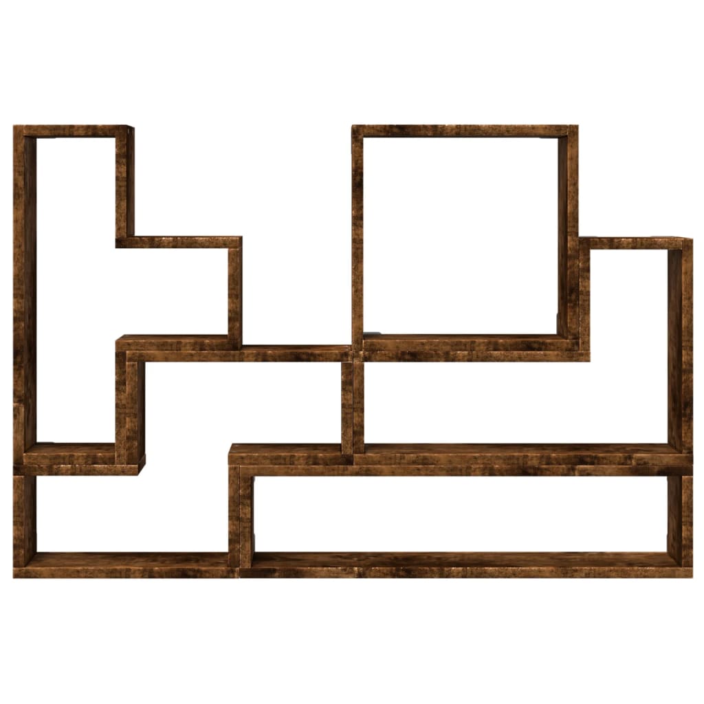 Étagère murale chêne fumé 96x12x64 cm bois d'ingénierie - XIOS