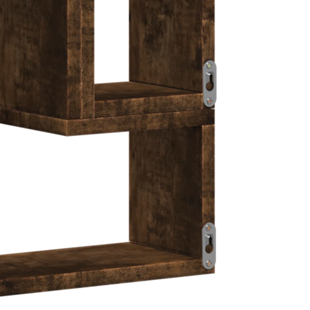 Étagère murale chêne fumé 96x12x64 cm bois d'ingénierie - XIOS