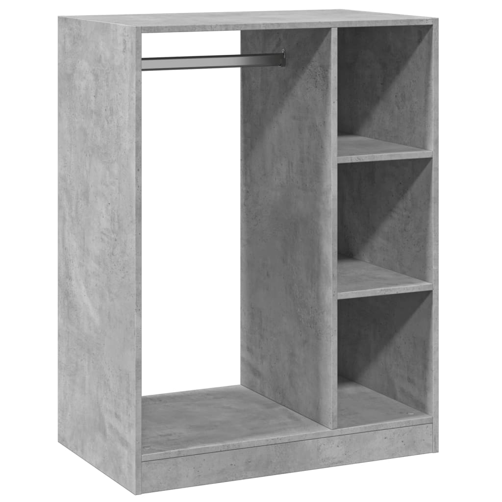 Garde-robe gris béton 77x48x102 cm bois d'ingénierie - XIOS