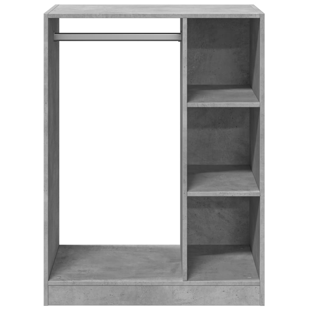 Garde-robe gris béton 77x48x102 cm bois d'ingénierie - XIOS