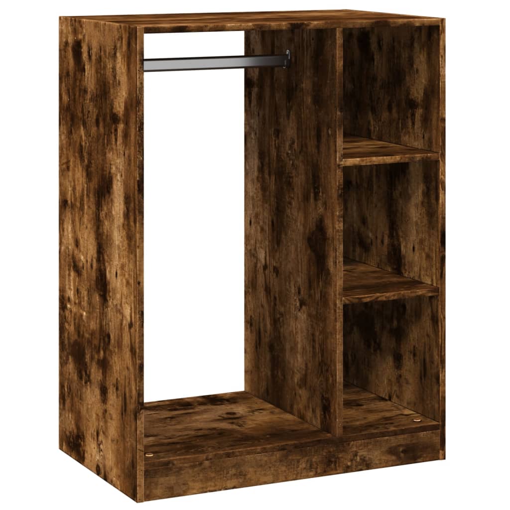 Garde-robe chêne fumé 77x48x102 cm bois d'ingénierie - XIOS