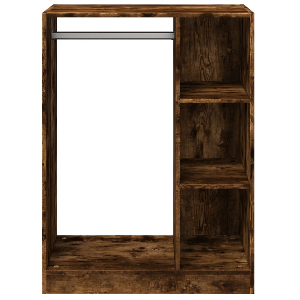 Garde-robe chêne fumé 77x48x102 cm bois d'ingénierie - XIOS