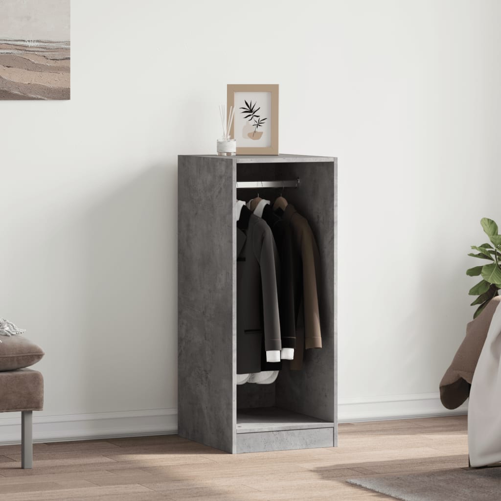 Garde-robe gris béton 48x41x102 cm bois d'ingénierie - XIOS