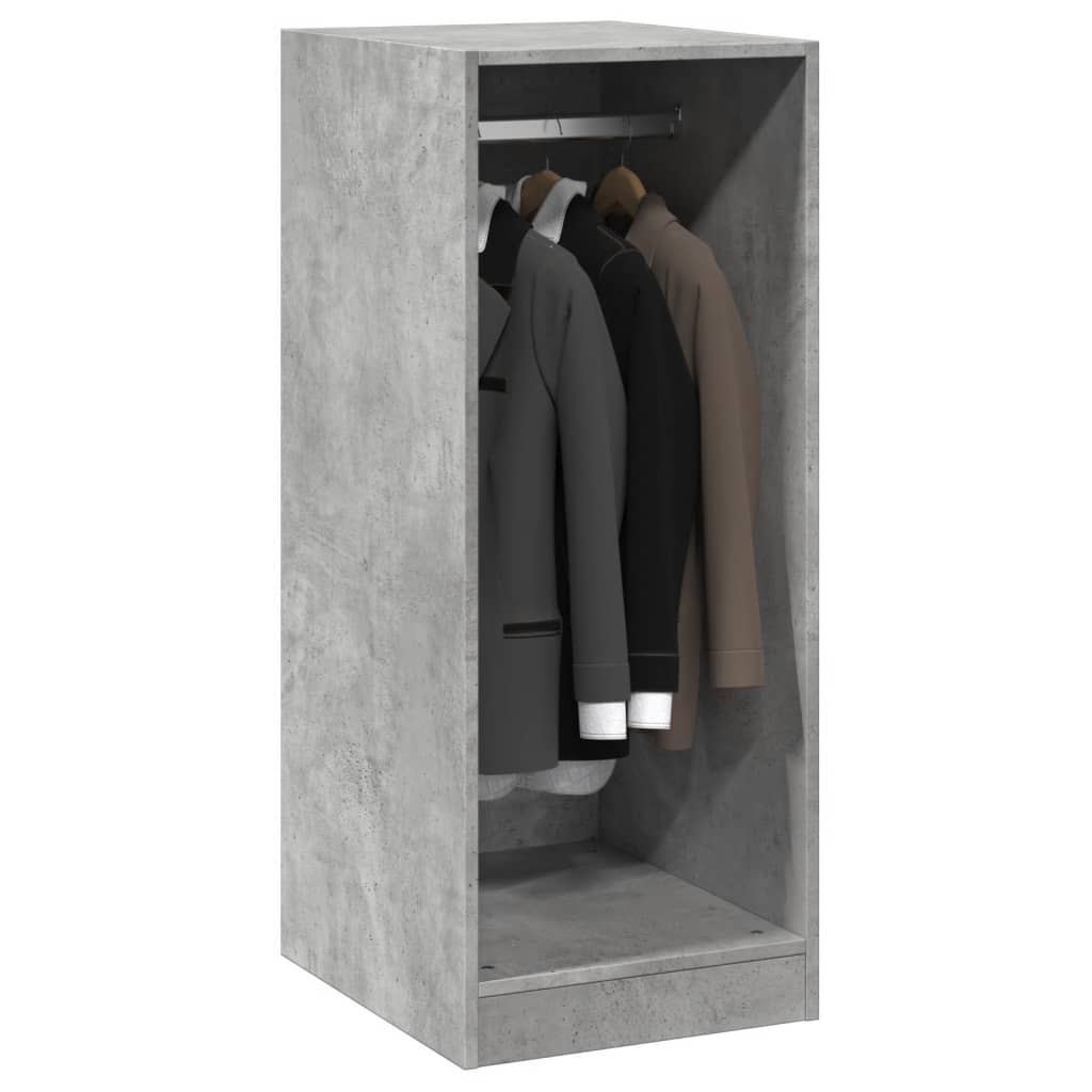 Garde-robe gris béton 48x41x102 cm bois d'ingénierie - XIOS