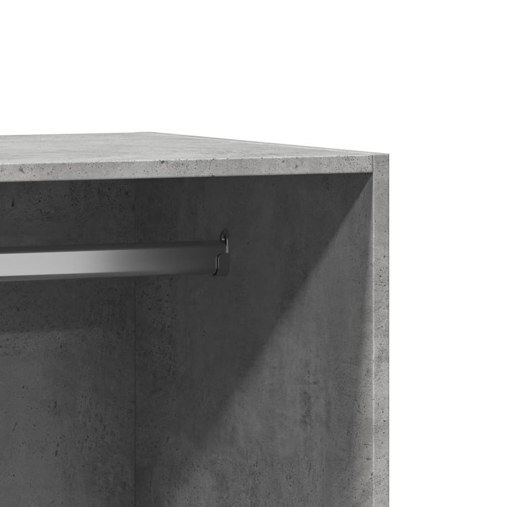 Garde-robe gris béton 48x41x102 cm bois d'ingénierie - XIOS