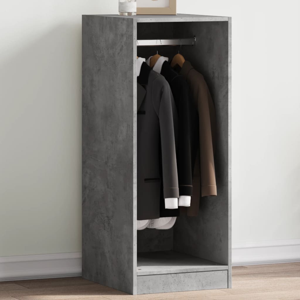 Garde-robe gris béton 48x41x102 cm bois d'ingénierie - XIOS