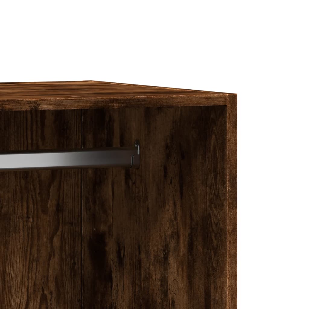 Garde-robe chêne fumé 48x41x102 cm bois d'ingénierie - XIOS
