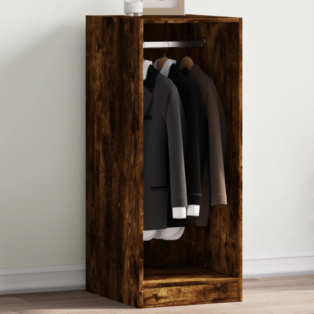 Garde-robe chêne fumé 48x41x102 cm bois d'ingénierie - XIOS