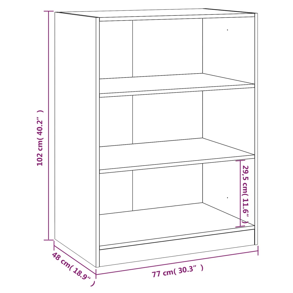 Garde-robe chêne sonoma 77x48x102 cm bois d'ingénierie - XIOS