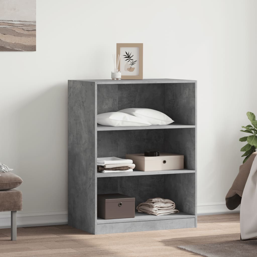 Garde-robe gris béton 77x48x102 cm bois d'ingénierie - XIOS