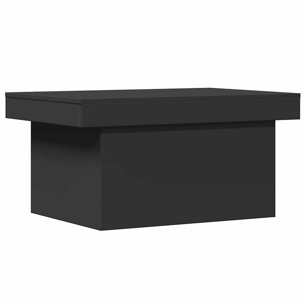 Table basse noir 80x55x40 cm bois d'ingénierie - XIOS
