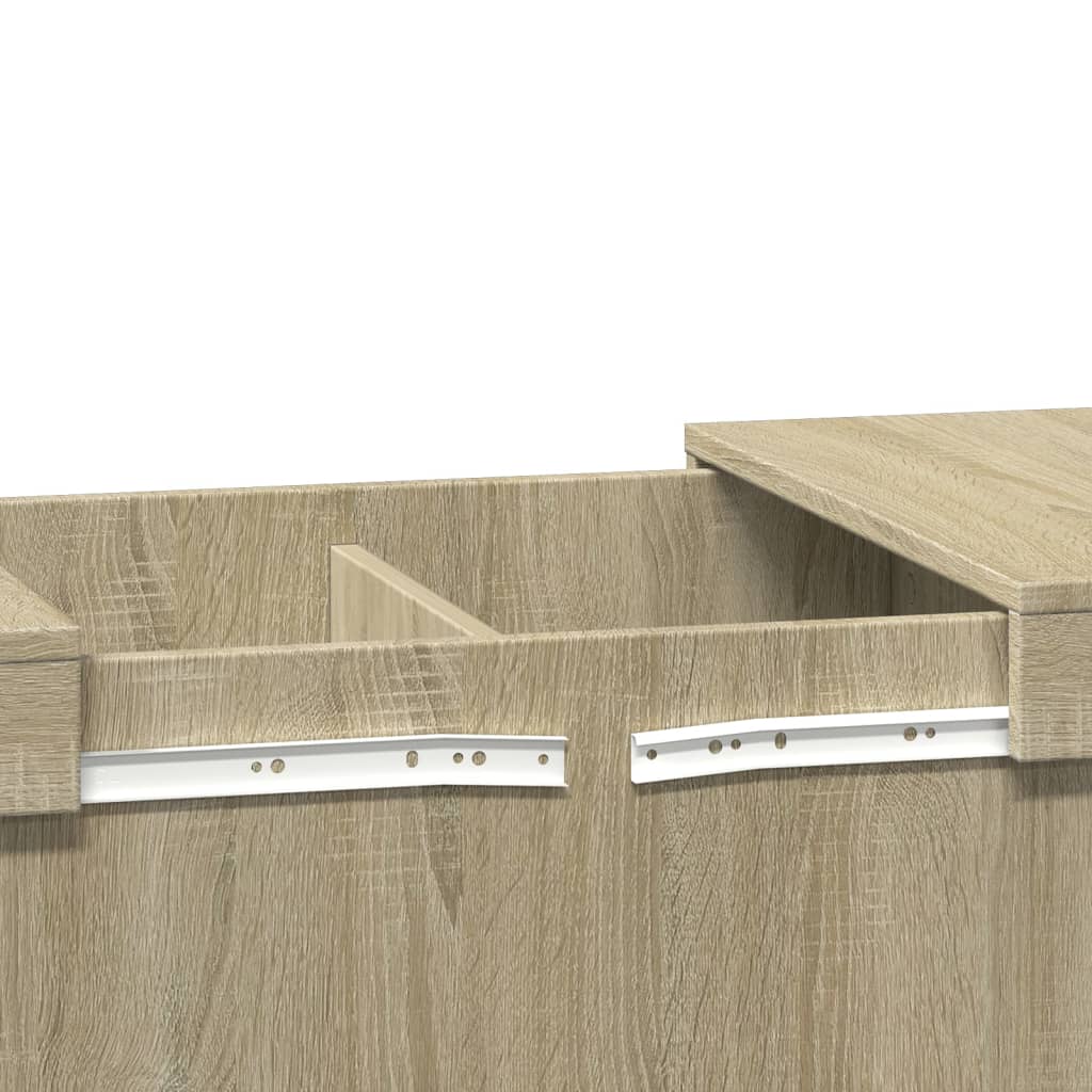 Table basse chêne sonoma 80x55x40 cm bois d'ingénierie - XIOS