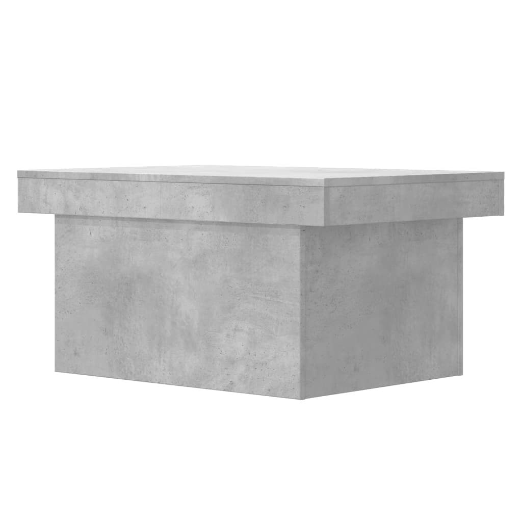Table basse gris béton 80x55x40 cm bois d'ingénierie - XIOS