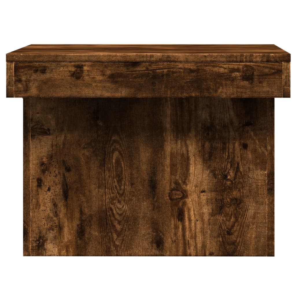 Table basse chêne fumé 80x55x40 cm bois d'ingénierie - XIOS