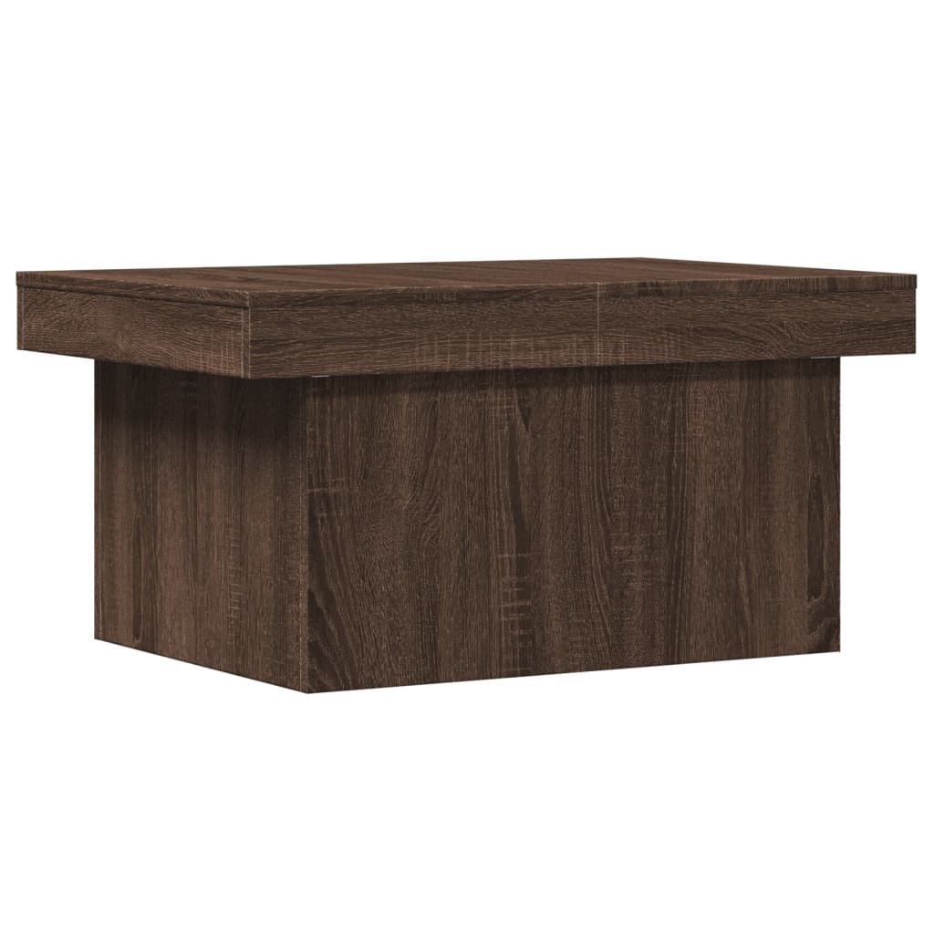 Table basse chêne marron 80x55x40 cm bois d'ingénierie - XIOS