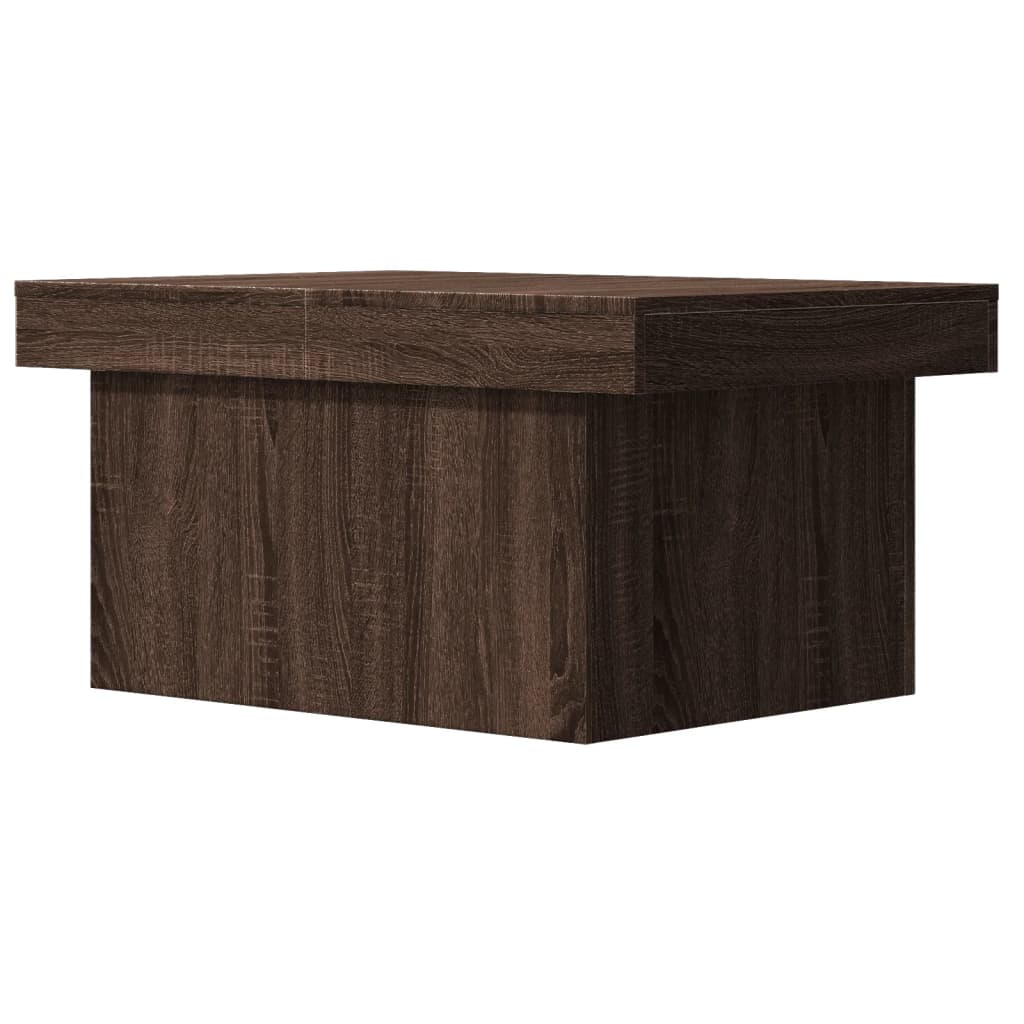 Table basse chêne marron 80x55x40 cm bois d'ingénierie - XIOS