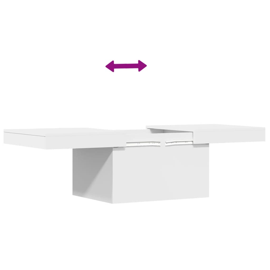 Table basse blanc 100x55x40 cm bois d'ingénierie - XIOS