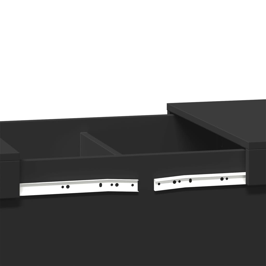 Table basse noir 100x55x40 cm bois d'ingénierie - XIOS