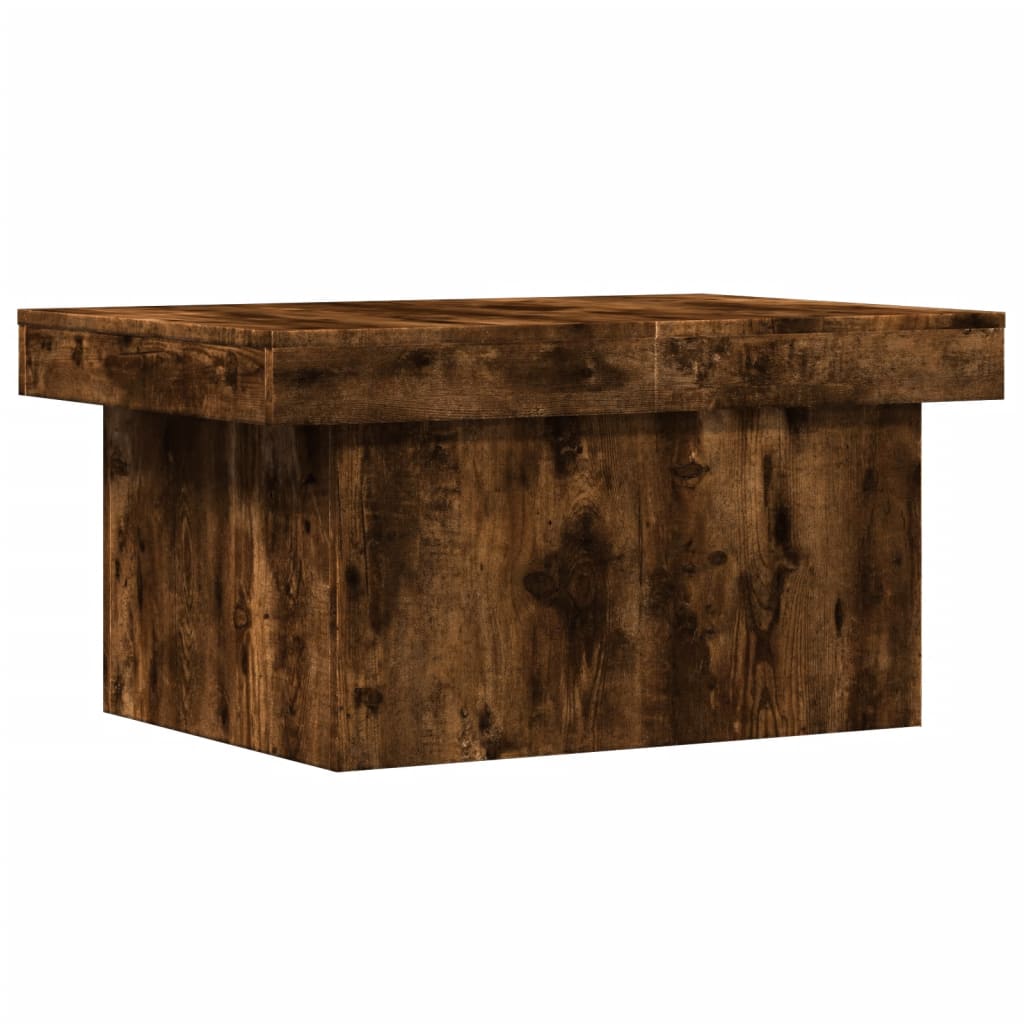 Table basse chêne fumé 100x55x40 cm bois d'ingénierie - XIOS