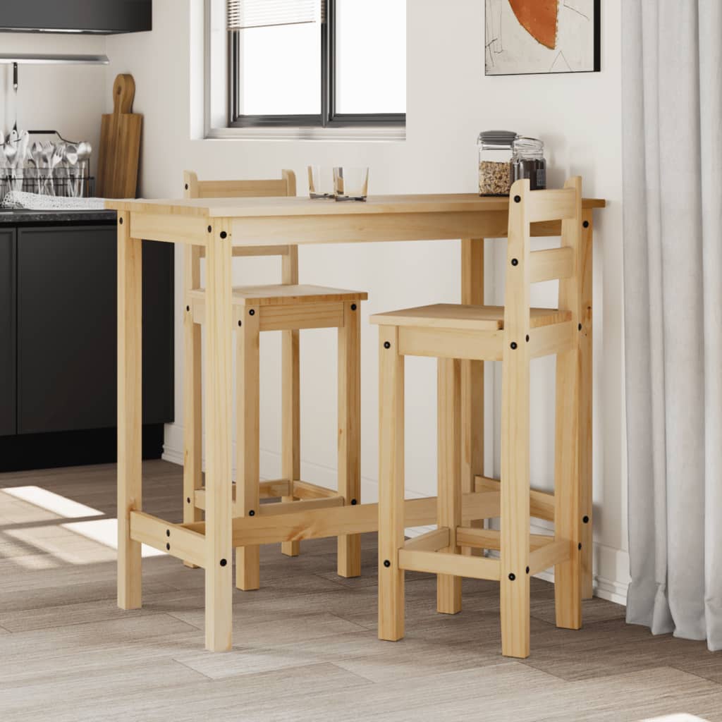 Ensemble de bar 3 pcs Bois de pin massif - XIOS
