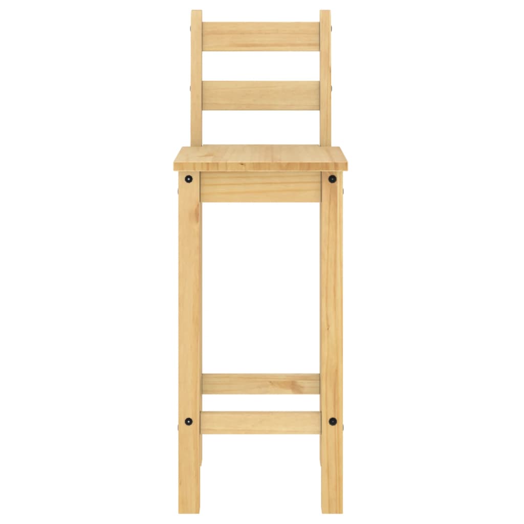 Chaises de bar lot de 2 bois de pin solide - XIOS
