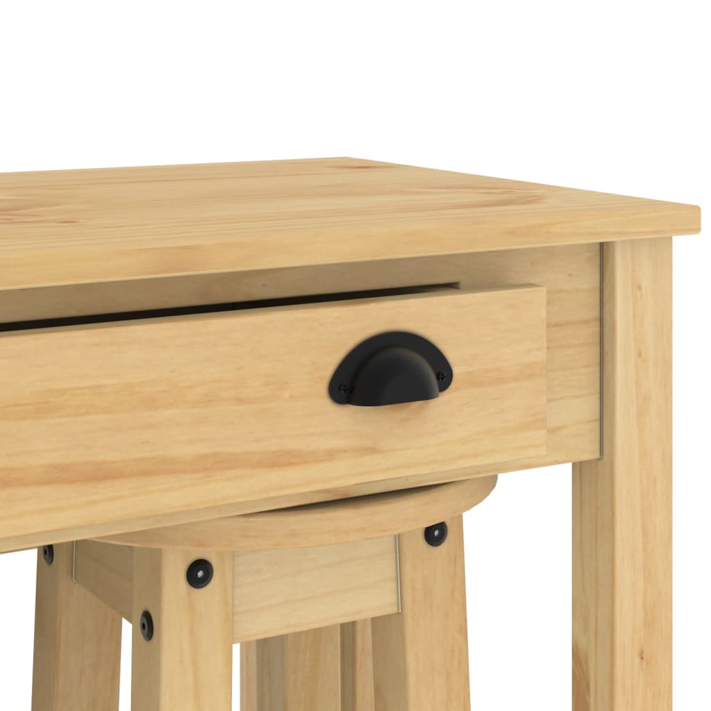 Ensemble de bar 3 pcs bois de pin massif - XIOS