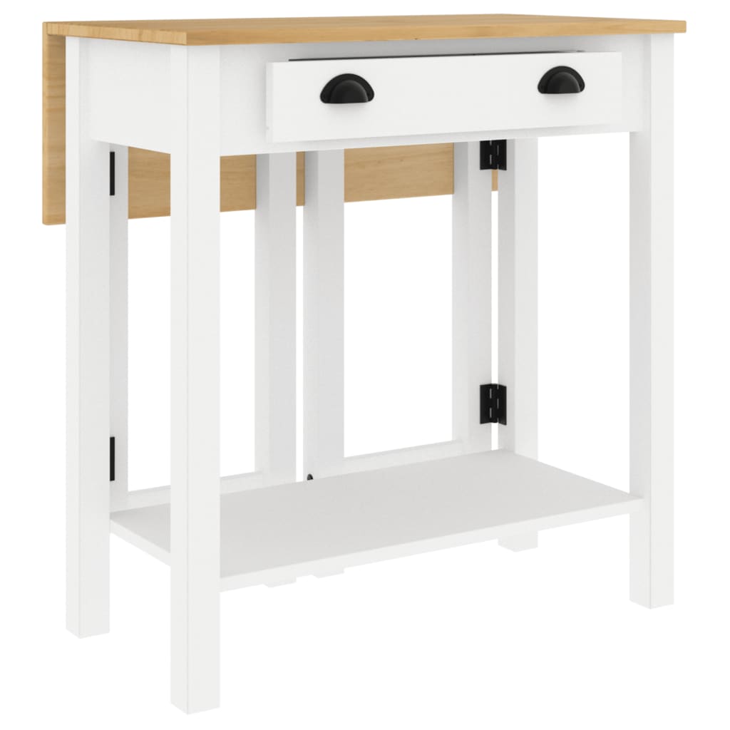 Ensemble de bar 3 pcs blanc bois de pin massif - XIOS