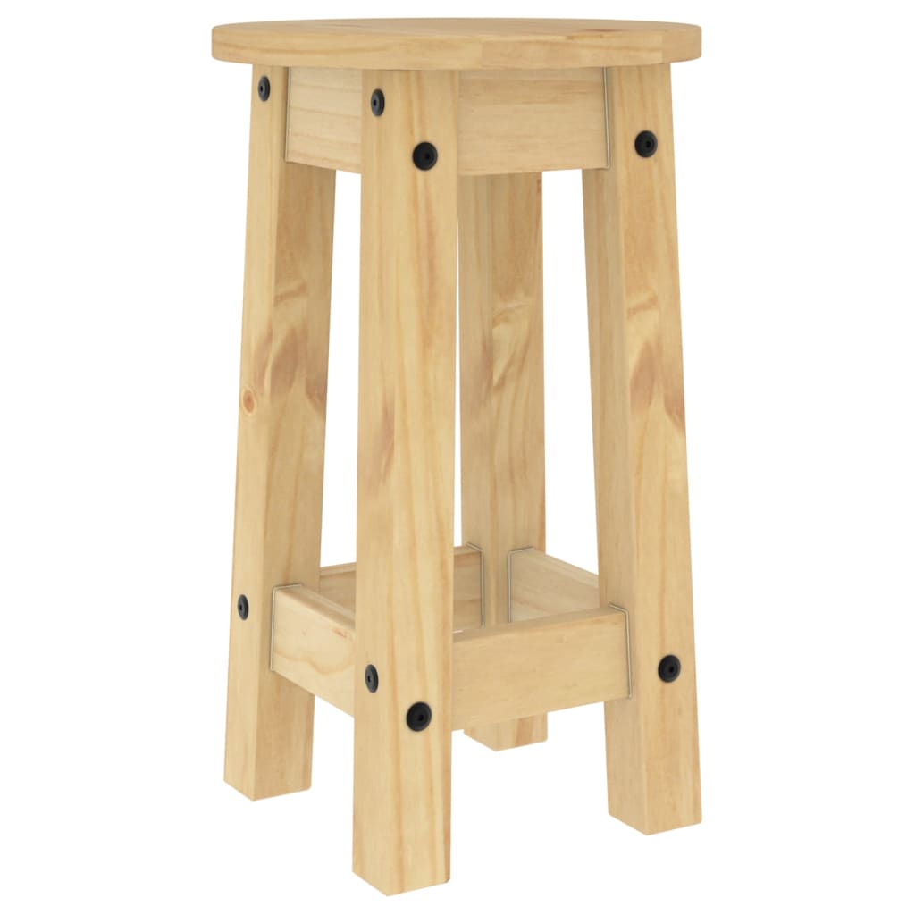 Tabourets de bar lot de 2 bois massif de pin - XIOS