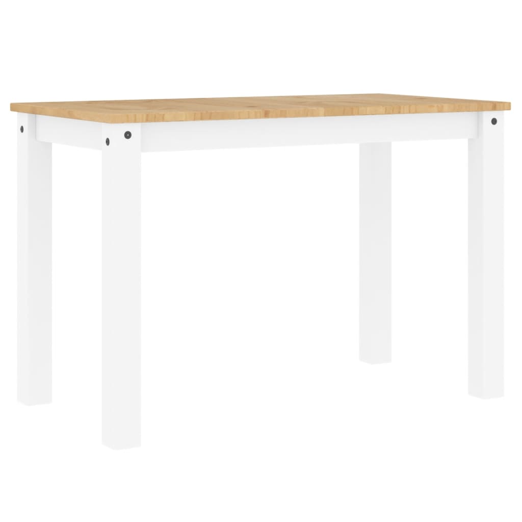Table à manger Panama blanc 117x60x75 cm bois massif de pin - XIOS