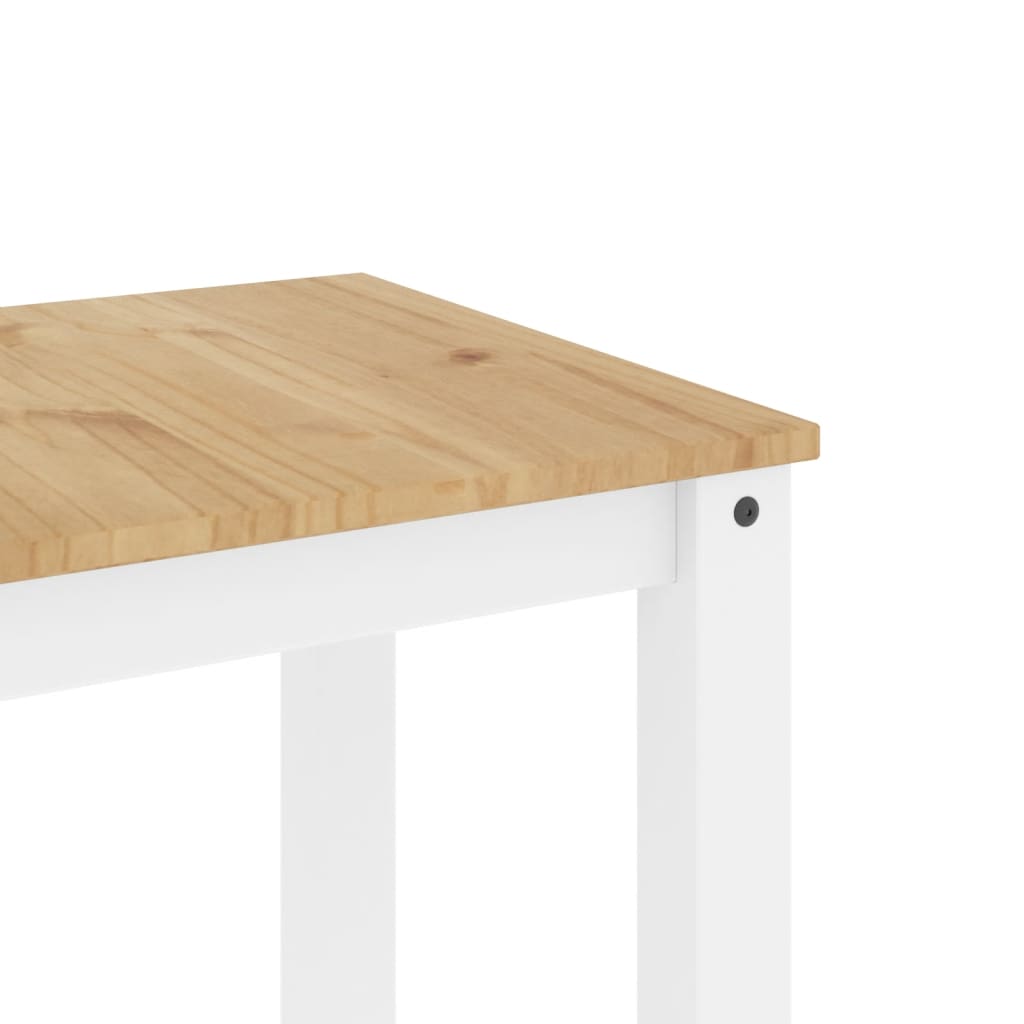 Table à manger Panama blanc 117x60x75 cm bois massif de pin - XIOS