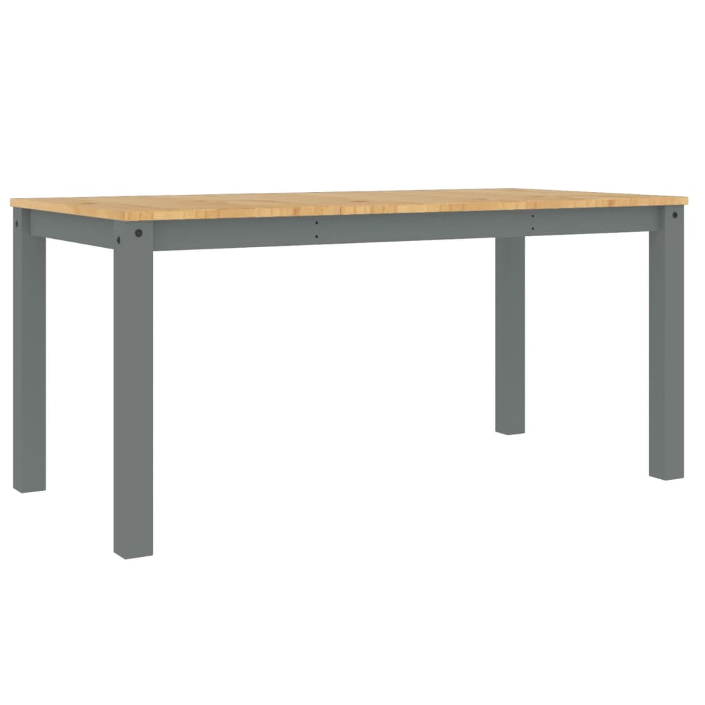 Table à manger Panama gris 160x80x75 cm bois massif de pin - XIOS