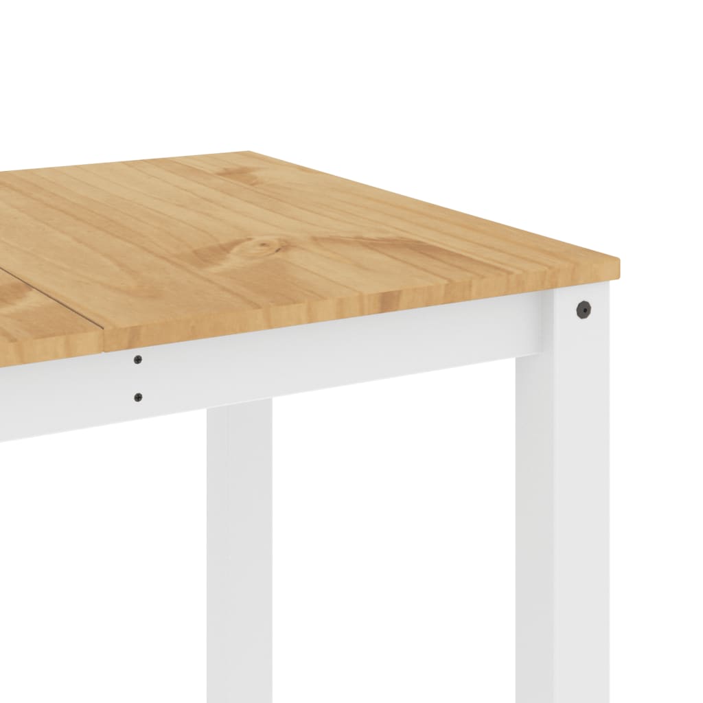 Table à manger Panama blanc 160x80x75 cm bois massif de pin - XIOS
