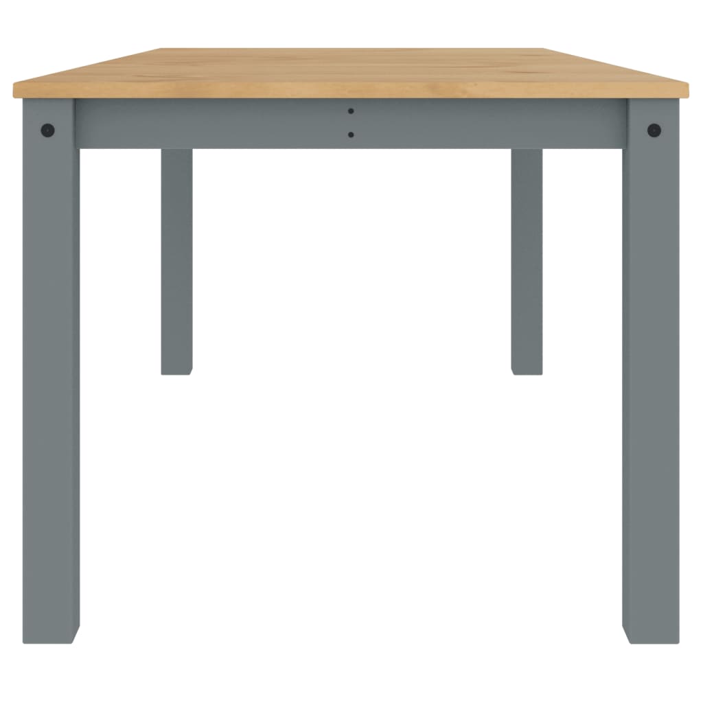 Table à manger Panama gris 180x90x75 cm bois massif de pin - XIOS