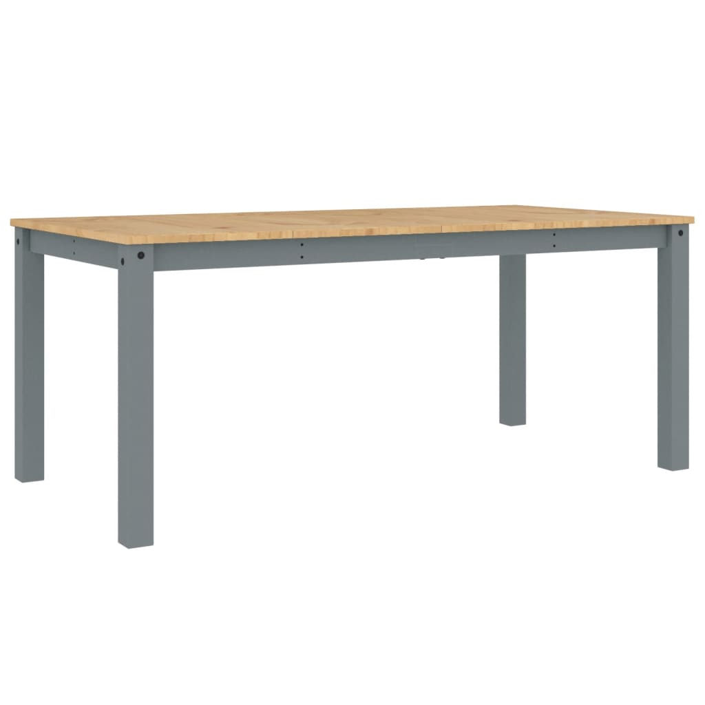 Table à manger Panama gris 180x90x75 cm bois massif de pin - XIOS