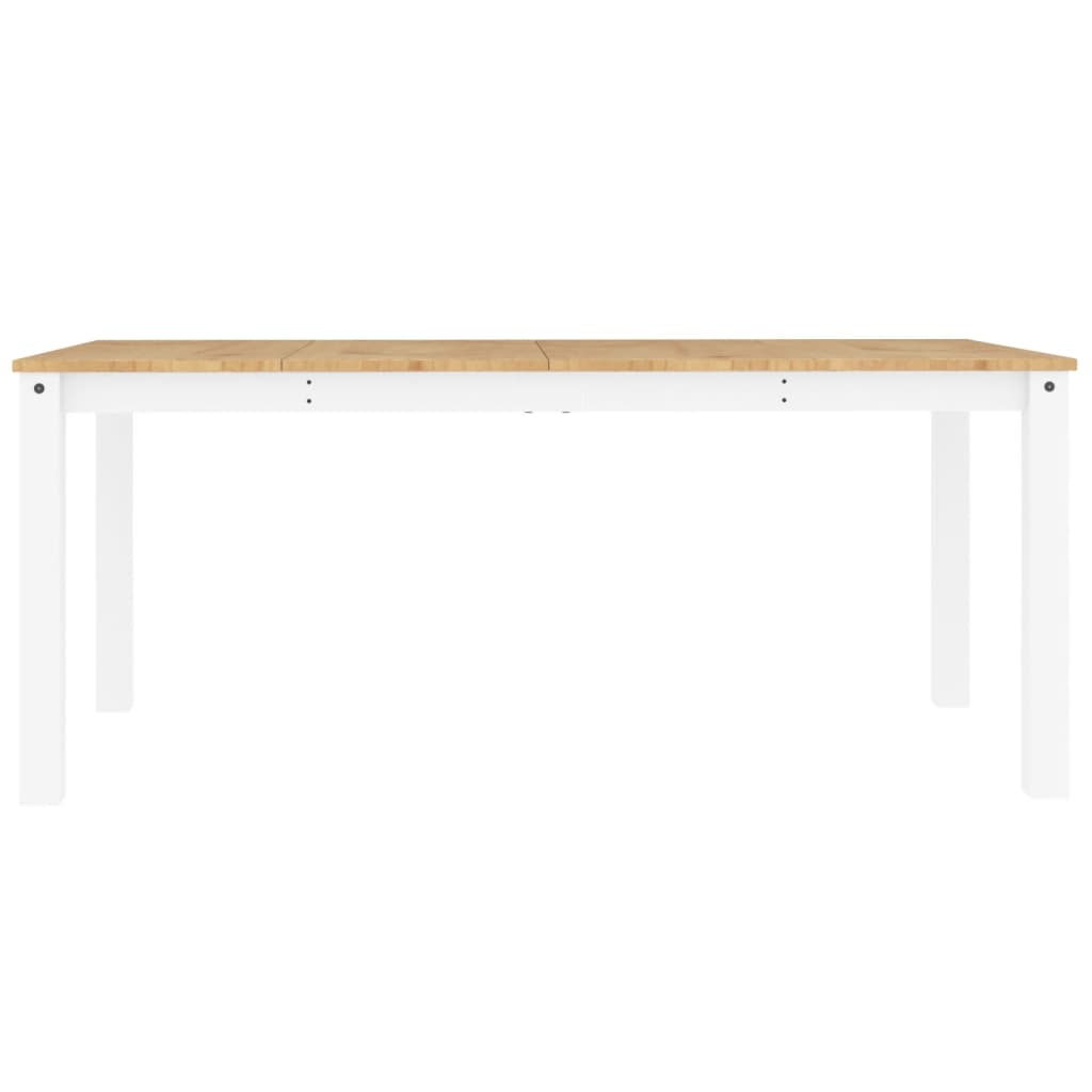Table à manger Panama blanc 180x90x75 cm bois massif de pin - XIOS